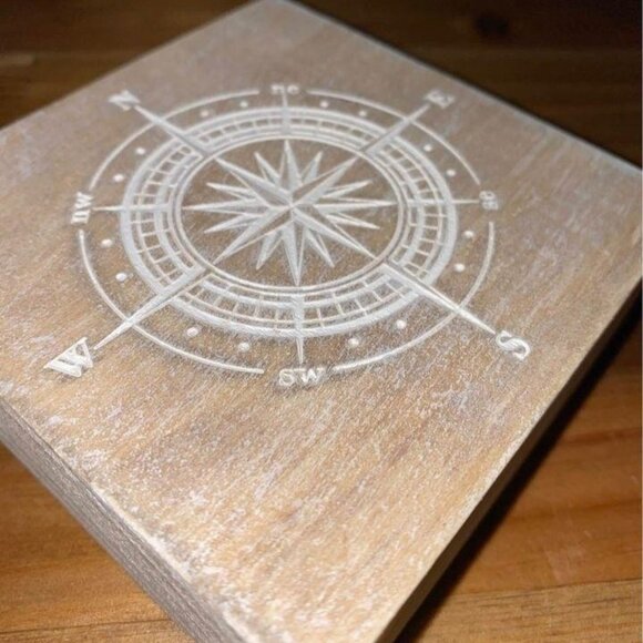 Rustic Nautical Compass decoration nautical star Valentines Day Valentine gift - Picture 4 of 4
